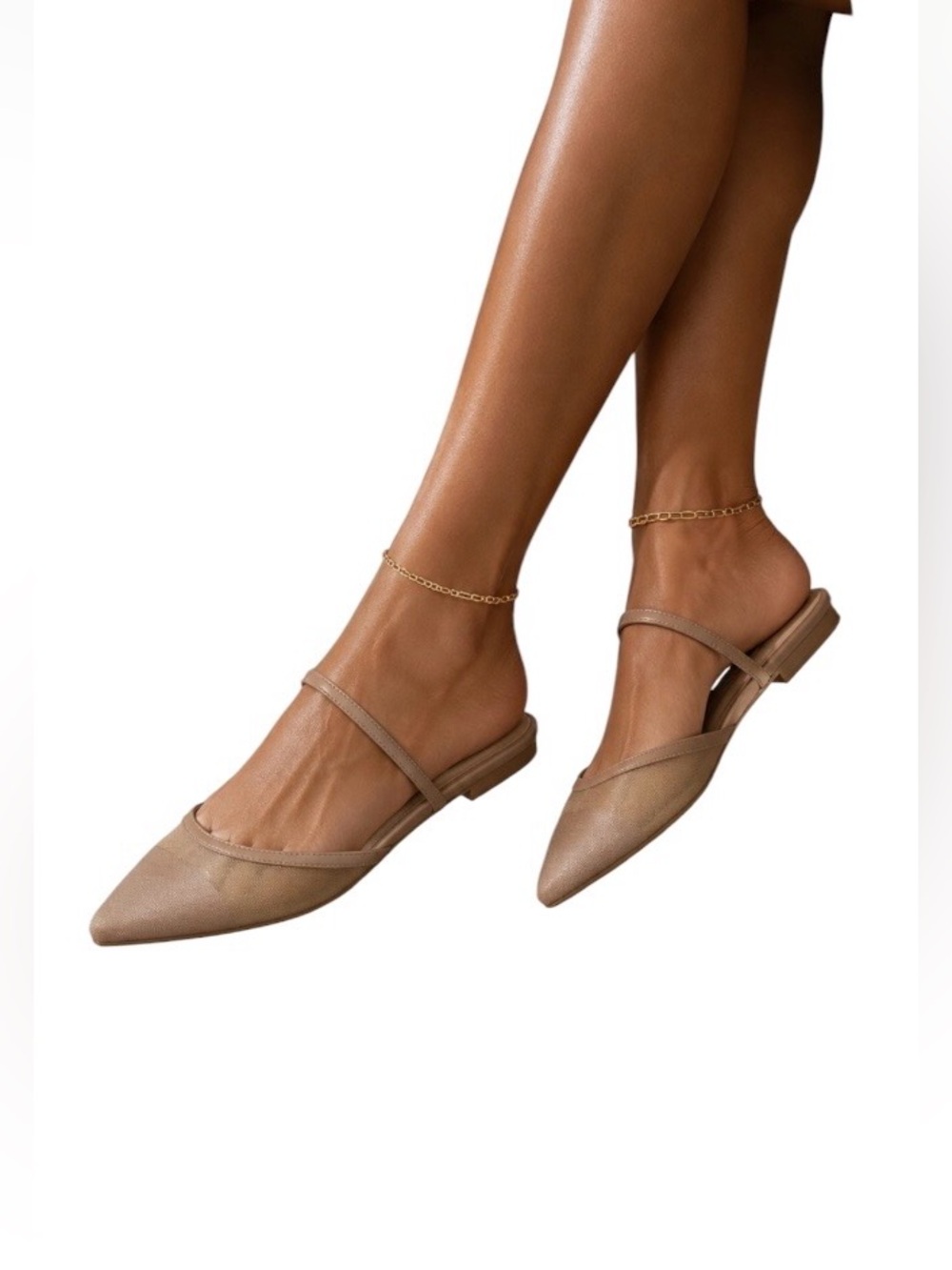 A New Day Women’s Pointed Toe Slingback Flats in Nude 9 1/2